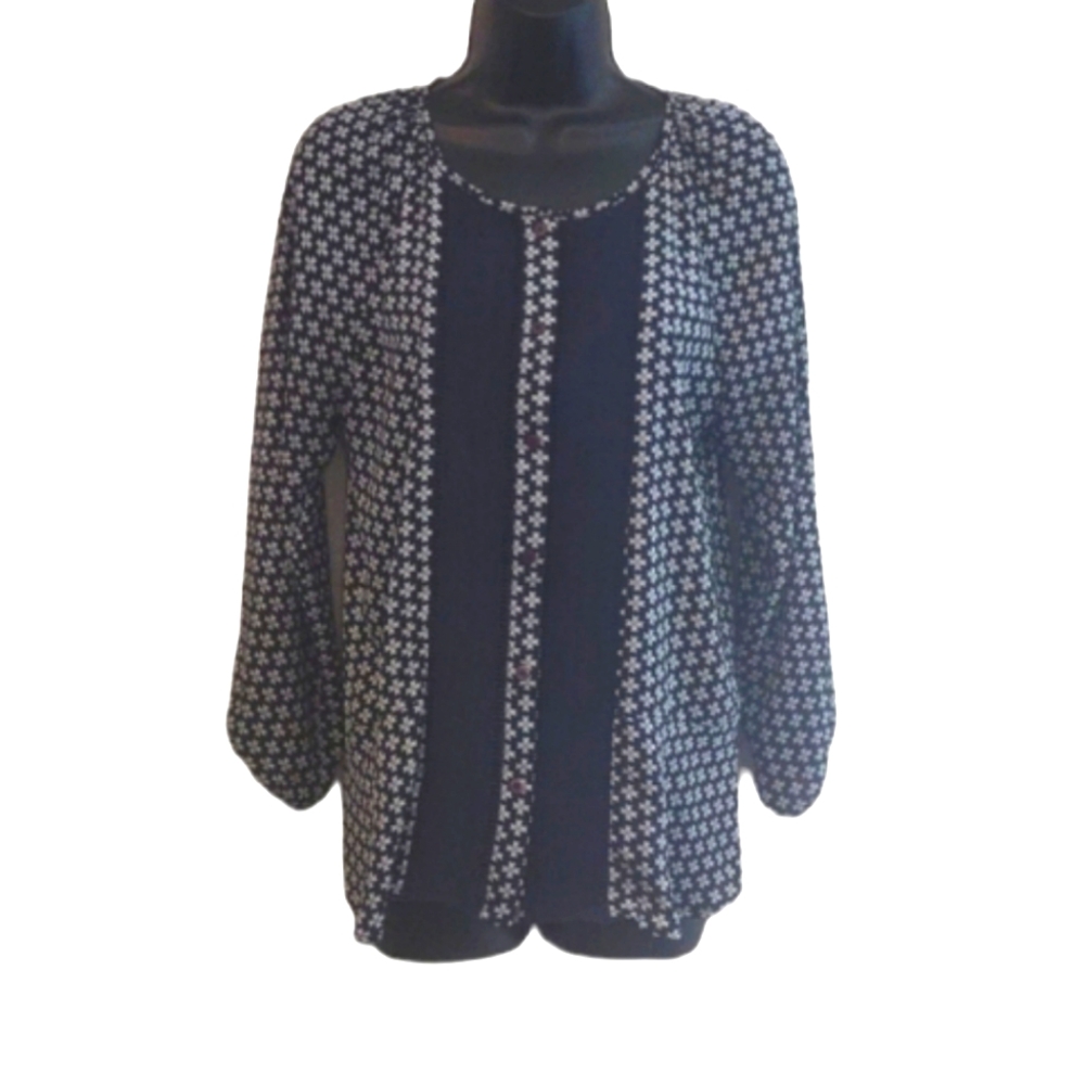 Collective concepts long sleeve blouse size medium